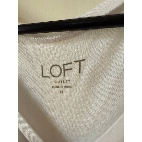 Loft outlet women’s size medium purple cheetah print white long sleeve - Picture 5 of 8